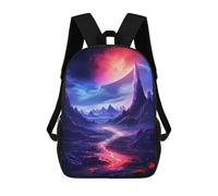 sinyumoney Celestial Dreamscape Backpacks Kids School Backpack Fashion School Bag 3D Printed School Bag for Boys Elementary And Middle School Students 17inch