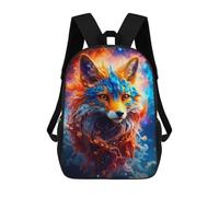 sinyumoney Celestial Fox Backpacks Kids School Backpack School Bag 3D Printed School Bag for Boys Elementary And Middle School Students 17inch