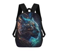 sinyumoney Celestial Galaxy Tiger Backpacks Kids Student Schoolbag,3D Printed Backpacks,Elementary And Middle School Students Backpacks for Boys Girls 17inch