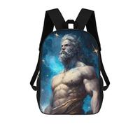 sinyumoney Celestial Guardian Statue Children's School Backpack 3D Printed for Kids Travel Rucksacks Book Bags for Boys Elementary School Students 17inch
