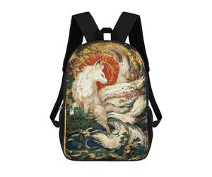 sinyumoney Celestial Kitsune’s Grace Backpack School Bag Large Water Resistant Laptop Backpack for Teenage Girls Boys Women Men 17inch
