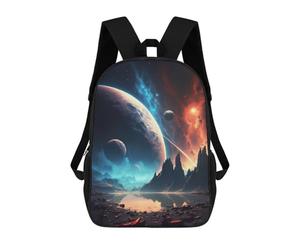 sinyumoney Celestial Nature Landscape 17inch School Bag 3D Printed Children's School Backpack Casual Fashion Travel Backpacks for Kids School Students