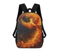 sinyumoney Celestial Phoenix 3D Printed Kids Backpacks Boys Fashion School Bag Travel Backpacks School Bags for Boys Elementary School Students 17inch