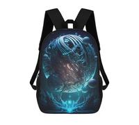 sinyumoney Celestial Realms 3D Printed 17inch Kids School Bag Rucksacks Children's School Fashion Casual Back Pack High Capacity Travel Book Bags