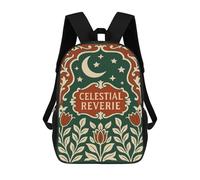 sinyumoney Celestial Reverie Art Nouveau Illustration Backpack School Daypacks Business Backpack Water Resistant Bookbag for Girls Boys Teenage 17inch