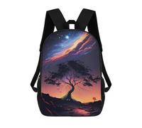sinyumoney Celestial Roots Backpacks Kids 17inch School Backpack School Bag 3D Printed School Bag for Boys Elementary And Middle School Students