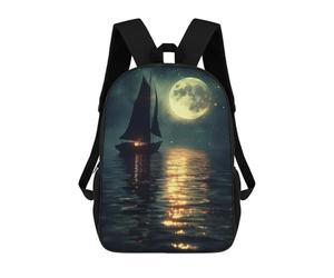 sinyumoney Celestial Sails at Night Backpack School Bag Large School Backpack for Boys for Teenage Girls Boys Women Men 17inch