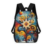 sinyumoney Celestial Snowflower - Abstract Christmas Star Art Backpack School Bag Large Water Resistant Laptop Backpack for Girls Boys Teenage 17inch
