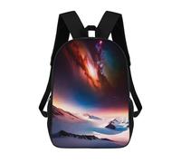 sinyumoney Celestial Snowscapes Backpack, Children's Backpack, Student School Bag Bookbag Rucksack, 3D Printed School Bag for Boys Girls 17inch