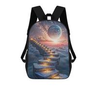 sinyumoney Celestial Stairway Children's Backpacks 17inch School Backpack 3D Printed Bag Bookbag for Kids Travel Rucksacks Boy Girl Book Bags Kids School Bag