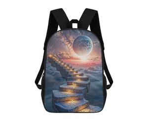 sinyumoney Celestial Stairway Children's Backpacks 17inch School Backpack 3D Printed Bag Bookbag for Kids Travel Rucksacks Boy Girl Book Bags Kids School Bag