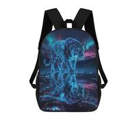 sinyumoney Celestial Tiger Reflection Rucksack Fashion Stationery Backpack Waterproof Casual Daypacks for Teenage Girls Boys Women Men 17inch