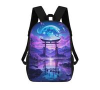 sinyumoney Celestial Torri Portal 3D Printed 17inch School Bag Children's School Backpack Travel Backpacks Casual Fashion Bag for Kids School Students