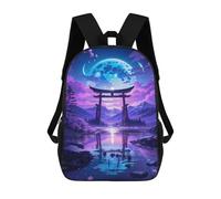 sinyumoney Celestial Torri Portal Children's Backpack, 17 Inch 3D Printed School Backpack, Backpack Cartoon Adjustable School Bag for Primary School