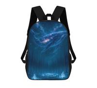 sinyumoney Celestial Whale Over Forest Backpack, Children's Backpack, Student School Bag Bookbag Rucksack, 3D Printed School Bag for Boys Girls 17inch