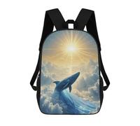 sinyumoney Celestial Whale Rising Toward The Sun Backpack School Daypacks Business Backpack Water Resistant Bookbag for Teenage Girls Boys Women Men 17inch