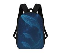 sinyumoney Celestial Whales in Starry Night Backpack School Fashion Stationery Backpack Waterproof Casual Daypacks for Boys/Girls/Teenagers 17inch