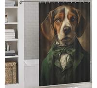 sinyumoney Celtic Beagle Dog Shower Curtains Set with 12 Hooks Waterproof Polyester Fabric Bath Shower Curtains Mildew for Toile Bathroom Dorm 56.30x70.87Inch（143x180cm）