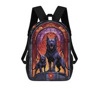 sinyumoney Cerberus Dog Myth Animal Backpack 3D Printed Children's School Backpack for Kids High Capacity Travel Rucksacks Book Bags Kids School Bag Back Pack 17inch