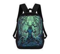 sinyumoney Cernunnos Celtic Irish School Bag Bookbag 3D Printed Children's Backpacks for Kids Boy Girl Book Bags Kids School Bag Travel Rucksacks 17inch