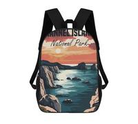 sinyumoney Channel Islands National Park Backpack School Large School Backpack for Boys - Perfect for Travel, Work And Daily Use 17inch