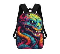 sinyumoney Chaos Serpent Backpacks Kids Student Schoolbag,3D Printed Backpacks,Elementary And Middle School Students Backpacks for Boys Girls 17inch