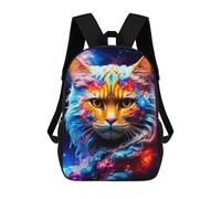 sinyumoney Chaotic Cat Backpack School Bag Rucksack Casual Daypacks School Work Travel Bag for Girl, Teen Girls 17inch