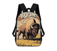 sinyumoney Charging Bison Fury Rucksack High Secondary School Bags Casual Backpack for Girls Boys Teenage 17inch