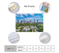 sinyumoney Charlotte North Carolina Pictures for Hallway for Bedroom Office Bathroom Decor Wall Decoration 12x18inch(30x45cm)
