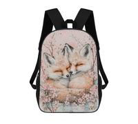 sinyumoney Charming Foxes in Blossoms Backpack School Bag High Secondary School Bags Casual Backpack for Teenage Girls Boys Women Men 17inch