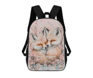 sinyumoney Charming Foxes in Blossoms Backpack School Bag High Secondary School Bags Casual Backpack for Teenage Girls Boys Women Men 17inch