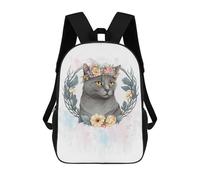 sinyumoney Chartreux Cat Painting Backpack School Bag Lightweight Airport College Students Back Pack for Teenage Girls Boys Women Men 17inch