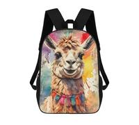 sinyumoney Cheeky Llama with Colorful Tassels School Backpack Lightweight Airport College Students Back Pack- Perfect for Travel, Work And Daily Use 17inch