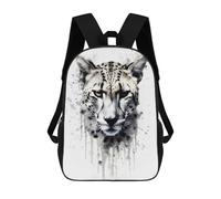 sinyumoney Cheetah Beauty Black Ink Backpack School Bag Water Resistant Computer Rucksack for Campus Outdoor Travel Sports 17inch
