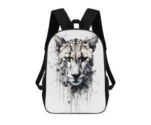 sinyumoney Cheetah Beauty Black Ink Backpack School Bag Water Resistant Computer Rucksack for Campus Outdoor Travel Sports 17inch