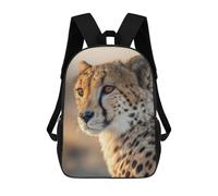 sinyumoney Cheetah Close-up Wildlife Photography School Backpack Fashion Stationery Backpack Waterproof Casual Daypacks for Men/Women 17inch