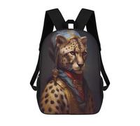 sinyumoney Cheetah Kids Backpack, Kids School Bag 3D Printed School Backpacks for Boys And Teenager School Students 17inch