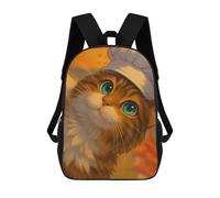 sinyumoney Chef Cat Children's Backpacks School Backpack 3D Printed Backpack for Kids Travel Rucksacks Book Bags Kids School Bag 17inch