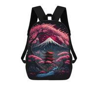 sinyumoney Cherry Blossom Japan Art Kids Backpack, Kids School Bag 3D Printed School Backpacks for Boys And Teenager School Students 17inch