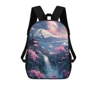 sinyumoney Cherry Blossom Japan Fuji Backpack 3D Printed School Bag For Boys High Capacity Travel Backpacks Book Bags Boys School Bag Mochila 17inch