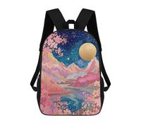 sinyumoney Cherry Blossom Moonlit Landscape -3 Backpack School Computer Rucksack for School/Work/Travel- Perfect for Travel, Work And Daily Use 17inch