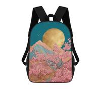 sinyumoney Cherry Blossom Moonlit Landscape -4 Kids Backpack, Backpack School Bag, Backpacks Kids School 3D Printed School Bags for Elementary And Middle School Students Teens Birthday Gift 17inch