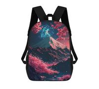 sinyumoney Cherry Blossom Mountain Night Backpack School Lightweight Casual Daypack School Backpacks for Teenage Girls Boys Women Men 17inch