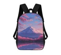 sinyumoney Cherry Blossom Mountain Reflections -1 Backpack Cartoon Plush Bag, 3D Backpack for Kids School Bag Birthday Gift Idea for Boys And Girls 17inch