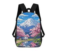 sinyumoney Cherry Blossom Mountain Retreat Backpack School Work Business College School for Men, Women & Teenage Boys 17inch