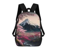 sinyumoney Cherry Blossom Mountain Serenity -2 School Backpack Rucksack Casual Daypacks School Work Travel Bag for Campus Outdoor Travel Sports 17inch