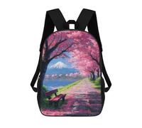 sinyumoney Cherry Blossom Pathway Scene-3 Rucksack Business Laptop Rucksack Bag Unisex Casual Daypack for Girls Boys Teenage 17inch