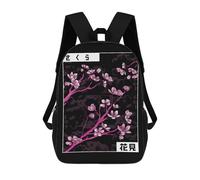 sinyumoney Cherry Blossom Sakura Tree Backpacks Kids School Backpack School Bag 3D Printed Fashion School Bags for Boys Elementary And Middle School Students 17inch