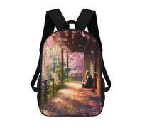 sinyumoney Cherry Blossom Serenity-10 Children's School Backpack Fashion Casual 17inch 3D Printed School Bags Boy School Backpack Large Backpack