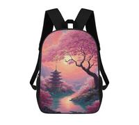 sinyumoney Cherry Blossom Serenity-12 School Backpack 3D Printed Children's 17inch Backpacks Bag Bookbag for Kids Boy Girl Book Bags Kids School Bag Travel Rucksacks